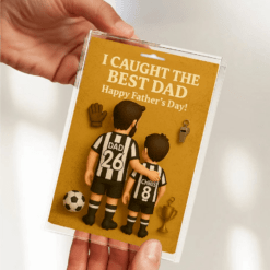 Newcastle United F.C. Personalized Acrylic Plaque – Father & Son Football Team Gift for Father’s Day | Actual Product Video in Description