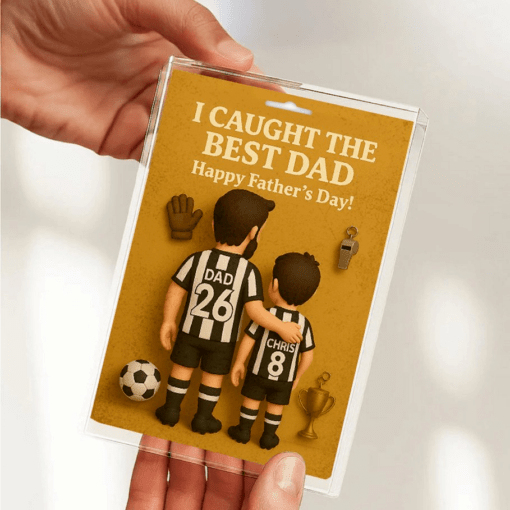Newcastle United F.C. Personalized Acrylic Plaque – Father & Son Football Team Gift for Father’s Day | Actual Product Video in Description