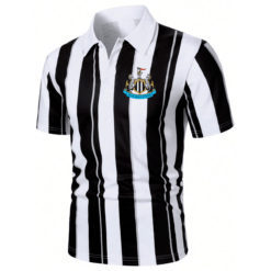 Newcastle United F.C. Man Monochrome Stripes Polo Shirt Limited Edition 2025 - LH