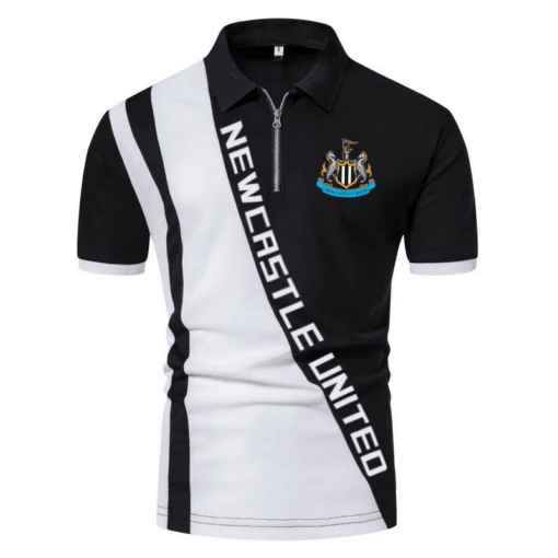 Newcastle United FC 3D Full Printing Zip Polo and Shirt Set PL98 - LH - Image 2