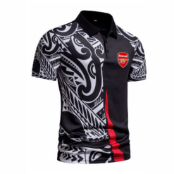 Arsenal FC Trendy Abstract Pattern Print Summer Set (Zipper Polo, Short, Hawaii,...) PM22 - LH