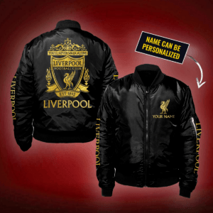 Liverpool F.C. The Golden Champion Black Zipper Bomber Jacket || Limited Edition 2.0 - LH