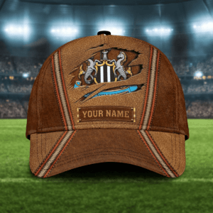 Custom Newcastle United Cap | Ripped Leather Design PM79 - LH