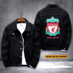 Liverpool FC Personalized Denim Jacket – Custom Name Fan Gear - LH