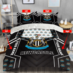 Newcastle United F.C. Custom Bedding Set | NUFC Personalized Bed Set | Football Fan Must-Have - LH