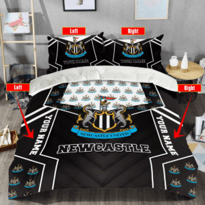 Newcastle United F.C. Custom Bedding Set | NUFC Personalized Bed Set | Football Fan Must-Have - LH
