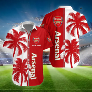 Arsenal Tropical Hawaiian Shirt | Palm Tree Summer Vibes | Custom Name - LH