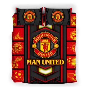 Manchester United F.C. Bedding Set | Modern Crest Design & Red Power - Premium Quality Bedding Set - LH