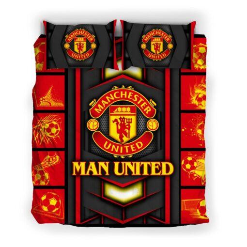 Manchester United F.C. Bedding Set | Modern Crest Design & Red Power - Premium Quality Bedding Set - LH