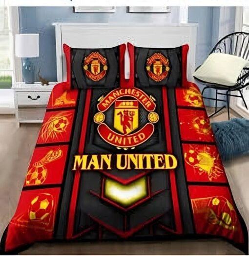 Manchester United F.C. Bedding Set | Modern Crest Design & Red Power - Premium Quality Bedding Set - LH - Image 2