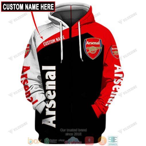 Arsenal FC Custom Name Black Red PL588 - LH - Image 6