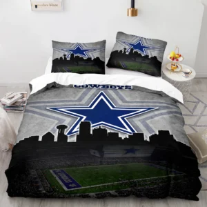 Dallas Cowboys NFL Skyline & Stadium Design Bedding Set