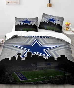 Dallas Cowboys NFL Skyline & Stadium Design Bedding Set