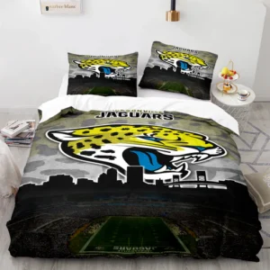 Jacksonville Jaguars NFL Skyline & Stadium Design Bedding Set