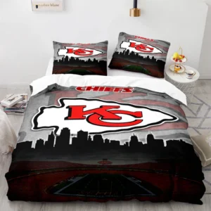 Kansas City Chiefs NFL Skyline & Stadium Design Bedding Set