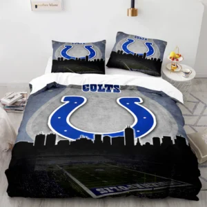 Indianapolis Colts NFL Skyline & Stadium Design Bedding Set