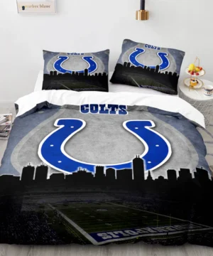 Indianapolis Colts NFL Skyline & Stadium Design Bedding Set