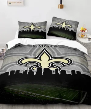 New Orleans Saints NFL Skyline & Stadium Design Bedding Set