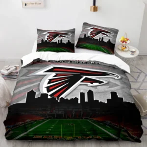 Atlanta Falcons NFL Skyline & Stadium Design Bedding Set