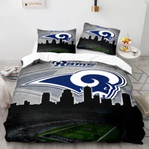 Los Angeles Rams NFL Skyline & Stadium Design Bedding Set
