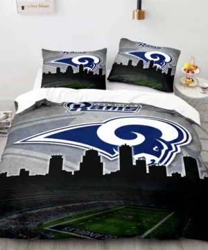 Los Angeles Rams NFL Skyline & Stadium Design Bedding Set