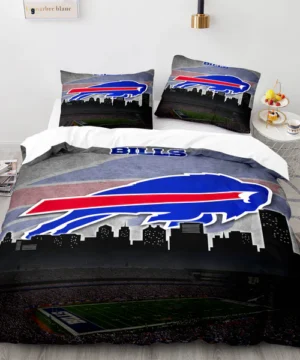 Buffalo Bills NFL Skyline & Stadium Design Bedding Set – Bold Graphic