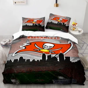 Tampa Bay Buccaneers NFL Skyline & Stadium Bedding Set - All-Season Comfort for Fans