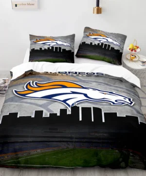 Denver Broncos NFL Skyline & Stadium Design Bedding Set