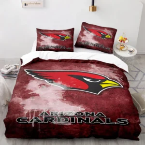 Arizona Cardinals NFL Red Grunge Style Logo Bedding Set