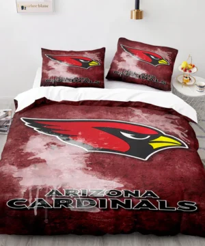Arizona Cardinals NFL Red Grunge Style Logo Bedding Set