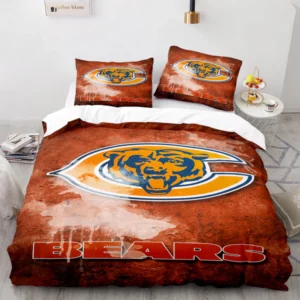 Chicago Bears NFL Orange Grunge Style Alternate Logo Bedding Set