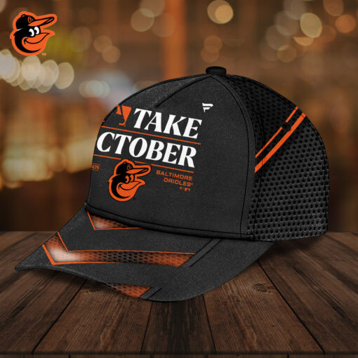 Baltimore Orioles MLB Postseason “Take October” Baseball Cap – Black & Orange Mesh Design, Playoff Edition - Image 3
