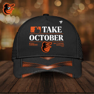 Baltimore Orioles MLB Postseason “Take October” Baseball Cap – Black & Orange Mesh Design, Playoff Edition