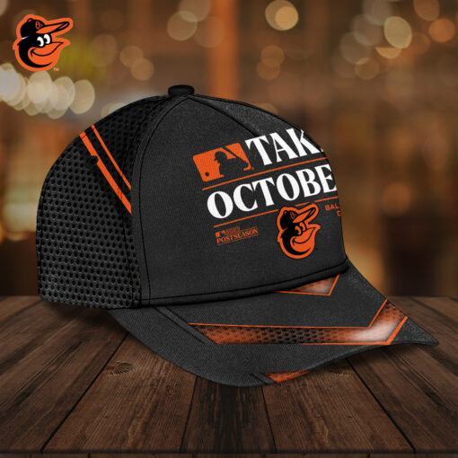 Baltimore Orioles MLB Postseason “Take October” Baseball Cap – Black & Orange Mesh Design, Playoff Edition - Image 4