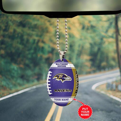 Personalized Baltimore Ravens NFL Car Ornament V3 – New Arrival for Fans - Image 2