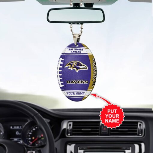 Personalized Baltimore Ravens NFL Car Ornament V3 – New Arrival for Fans - Image 3