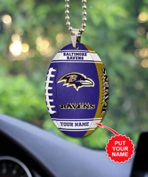 Personalized Baltimore Ravens NFL Car Ornament V3 – New Arrival for Fans
