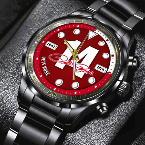 Cincinnati Reds MLB Personalized Style Black Stainless Steel Watch For Fan