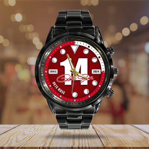 Cincinnati Reds MLB Personalized Style Black Stainless Steel Watch For Fan - Image 4