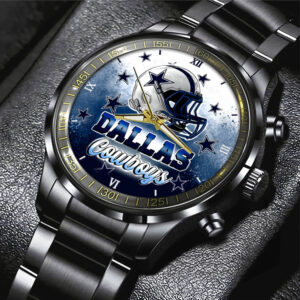 Dallas Cowboys NFL Personalized Style Black Stainless Steel Watch For Fan
