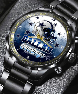 Dallas Cowboys NFL Personalized Style Black Stainless Steel Watch For Fan