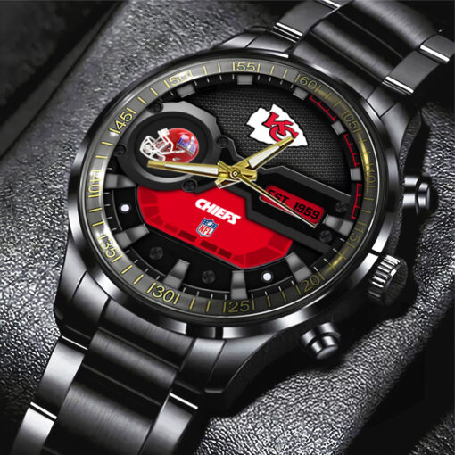 Philadelphia Eagles NFL Super Bowl Trophy Black Stainless Steel Watch For Fan - Image 2