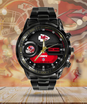 Philadelphia Eagles NFL Super Bowl Trophy Black Stainless Steel Watch For Fan