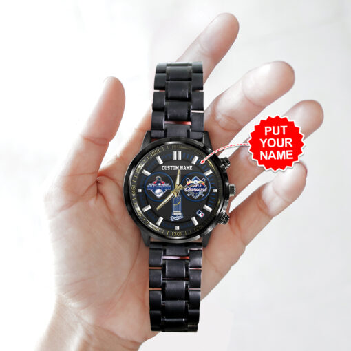 Los Angeles Dodgers MLB Personalized Style Black Stainless Steel Watch For Fan - Image 4