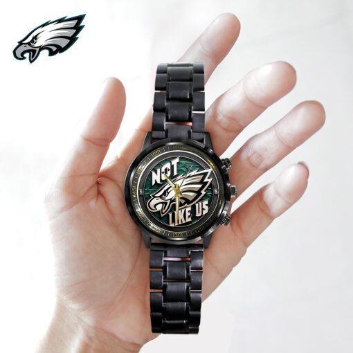 Philadelphia Eagles Super Bowl Champions 2025 – Black Stainless Steel Sports Watch for Men & Women | NFL Fan Gift - Image 4
