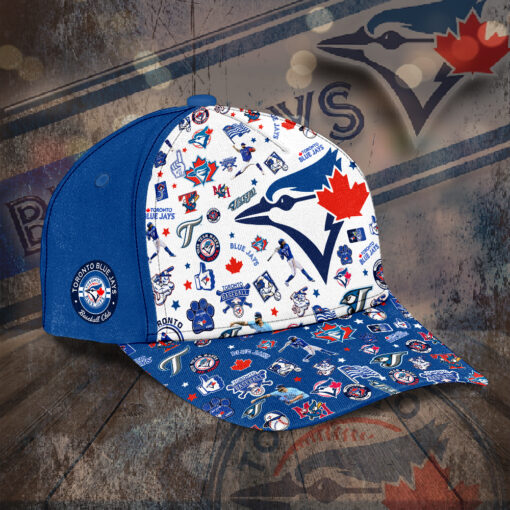 Toronto Blue Jays MLB All-Over Print Baseball Cap – Colorful Logo Pattern, Fan Tribute Design - Image 3
