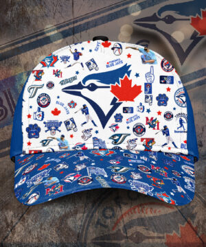 Toronto Blue Jays MLB All-Over Print Baseball Cap – Colorful Logo Pattern, Fan Tribute Design