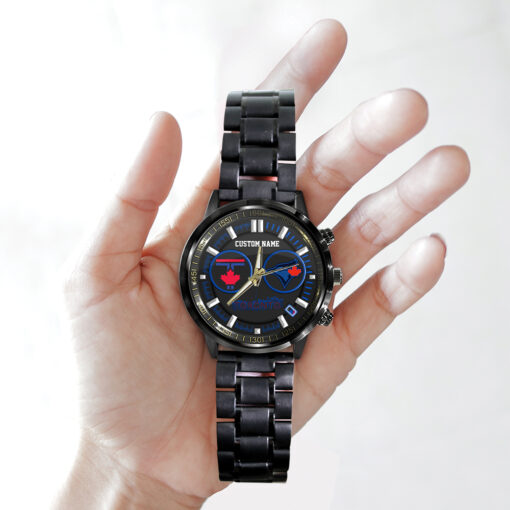 Toronto Blue Jays MLB Personalized Style Black Stainless Steel Watch For Fan - Image 2