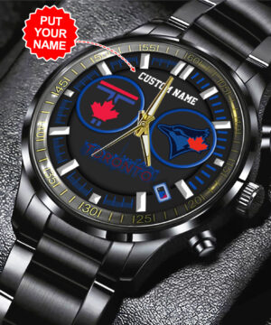 Toronto Blue Jays MLB Personalized Style Black Stainless Steel Watch For Fan