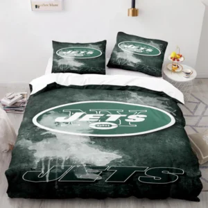 New York Jets NFL Green & White Logo Bedding Set